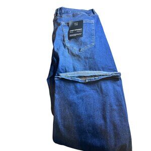 Forever 21+ Womens Curvy Straight Jeans Size 16 High Rise Denim Curvy Fit Slim L